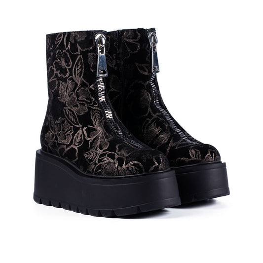 Ghete dama 153 negru floral