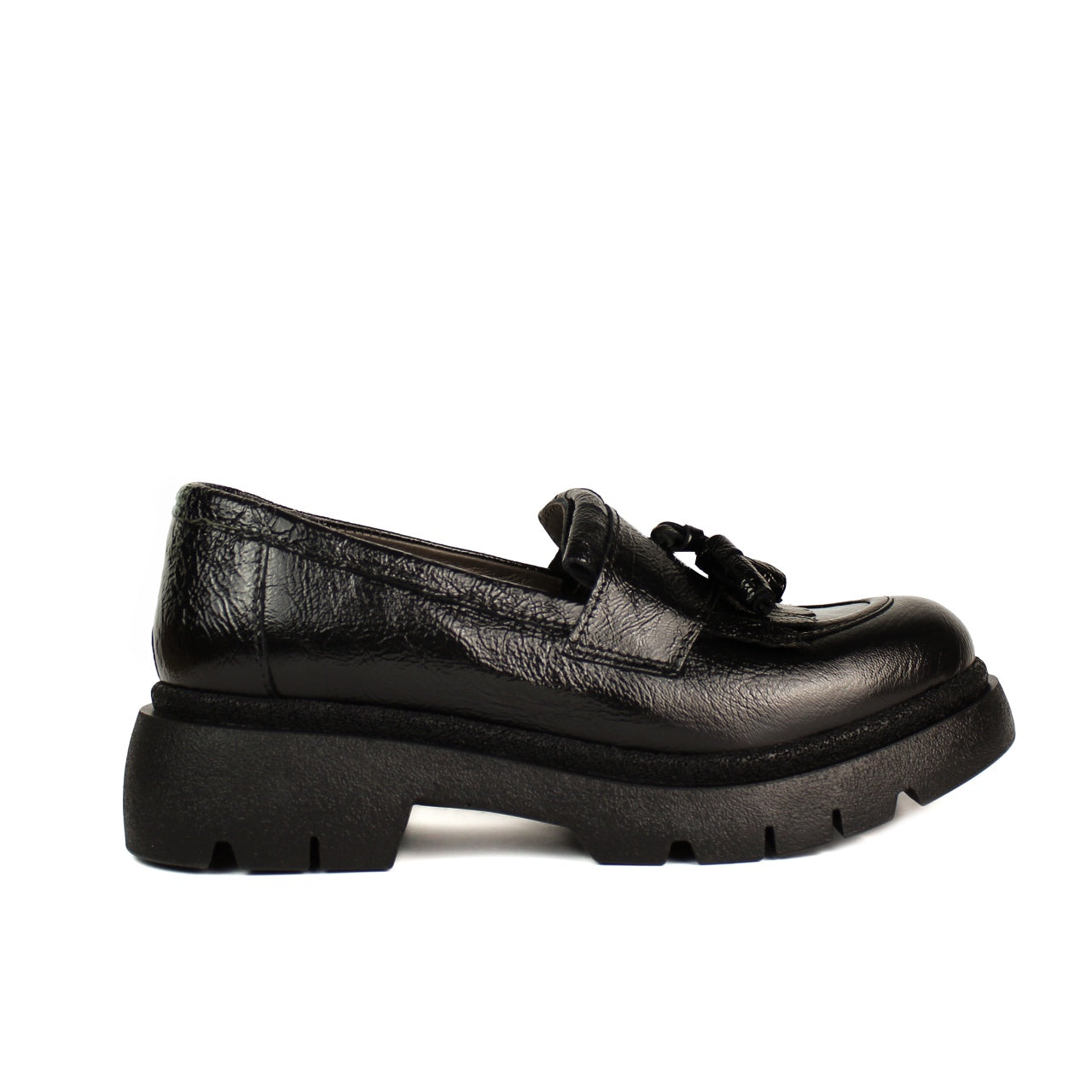 Pantofi casual 521 negru lac