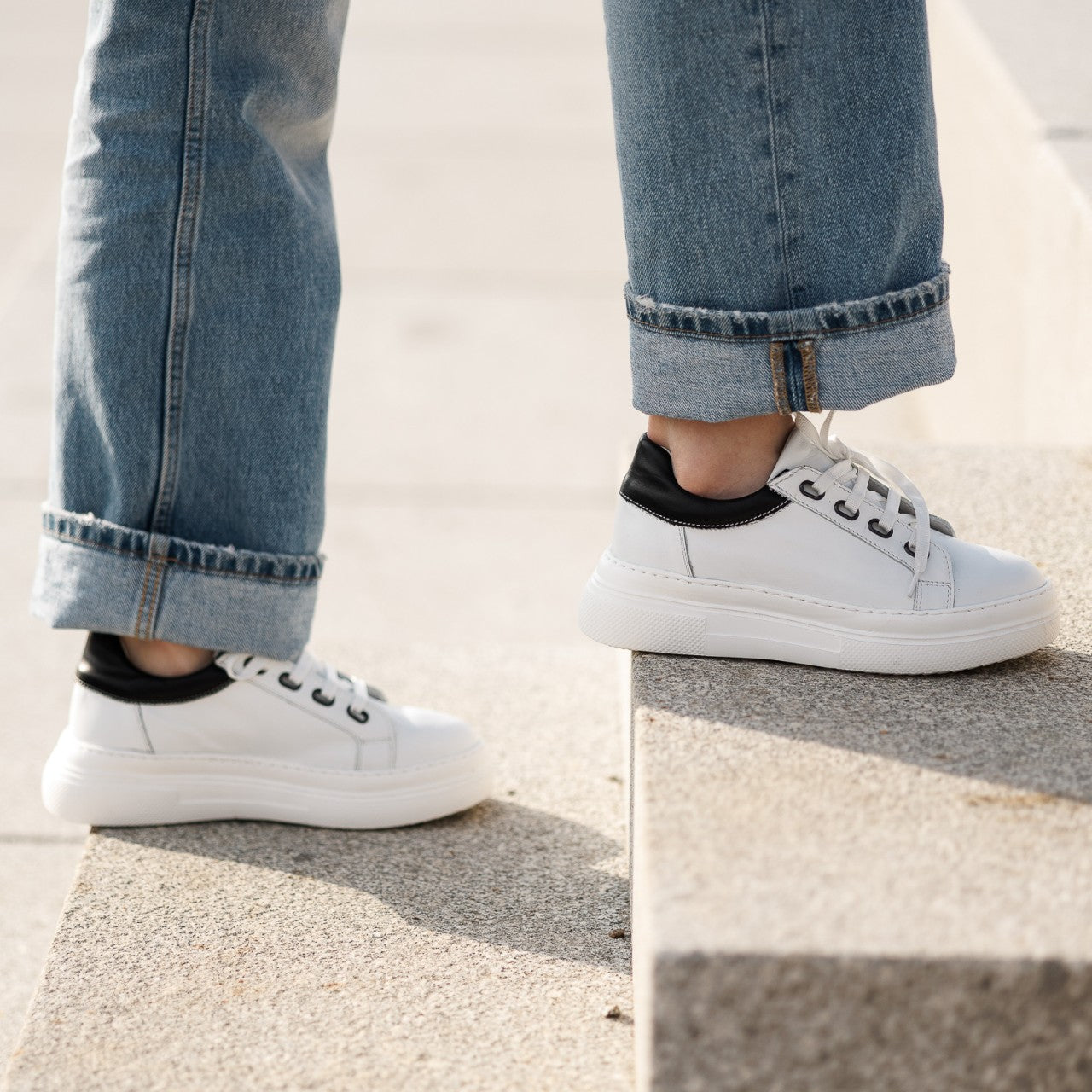 Pantofi casual dama 500 alb