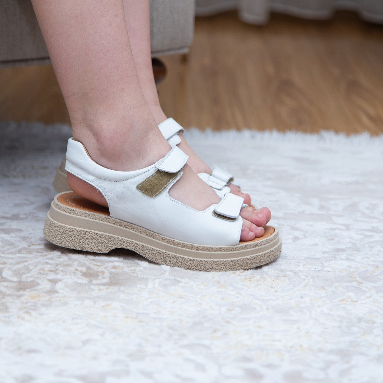 Sandale dama 122 alb