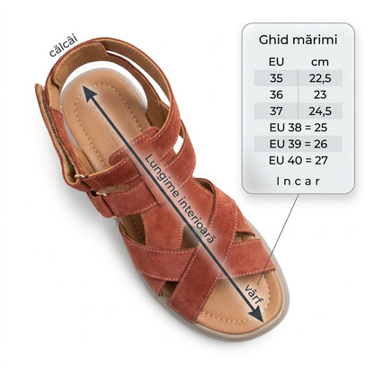 Sandale dama c0178 terracotta