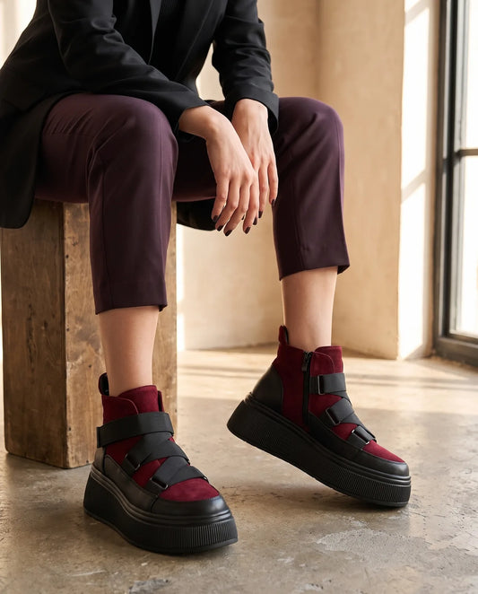 Ghete dama 880 Burgundy