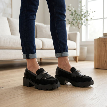 Pantofi dama BRUNA negru velur