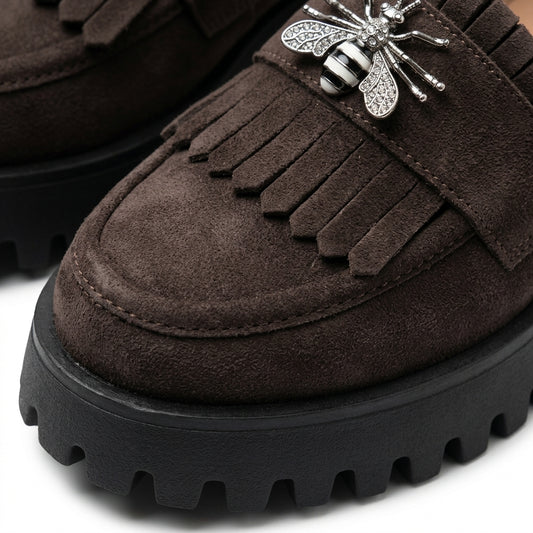 Pantofi dama casual 522 dark chocolate