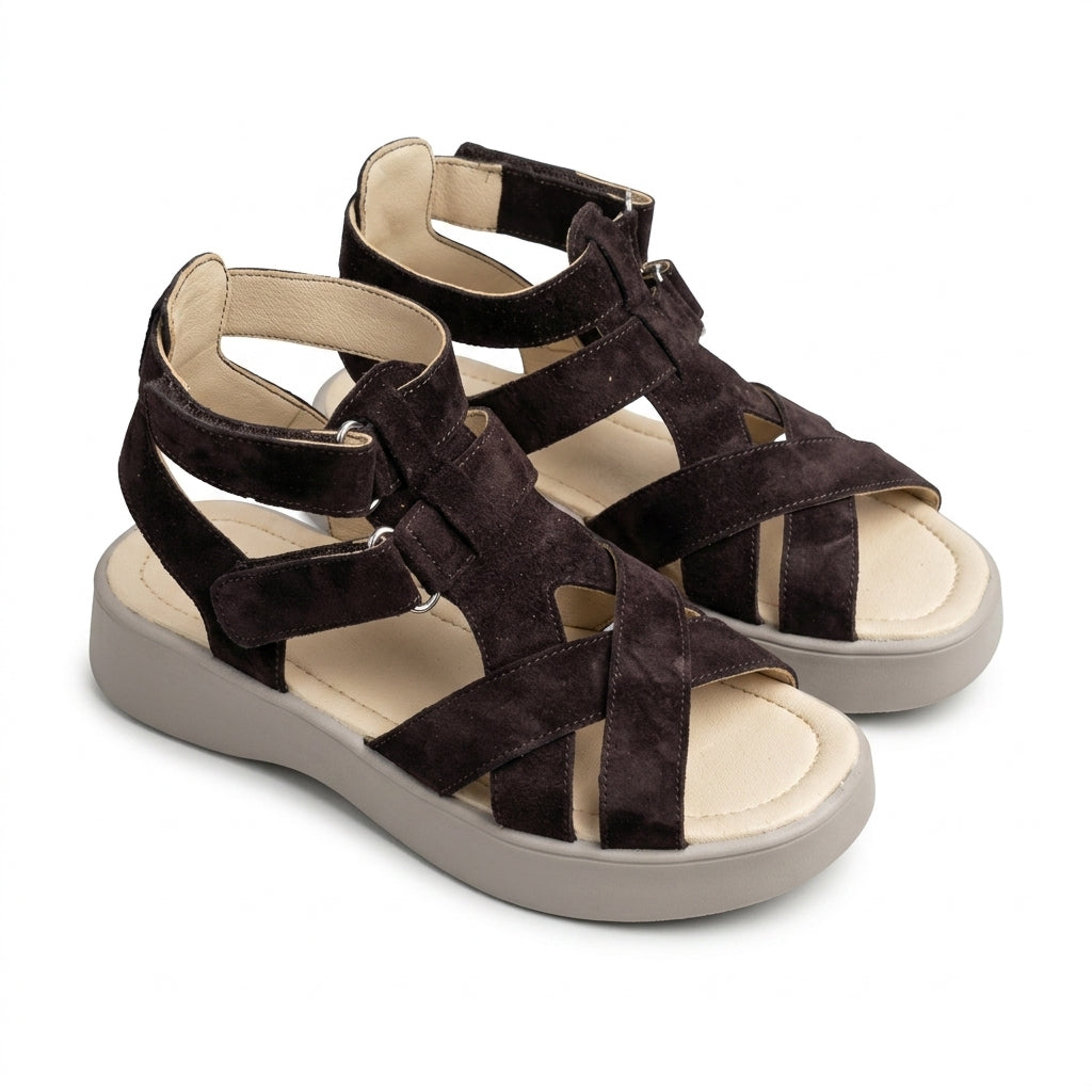 Sandale dama c-0178 dark chocolate
