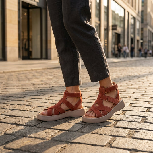 Sandale dama c0178 terracotta
