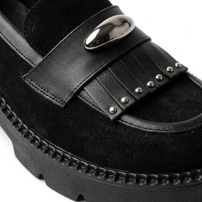Pantofi dama BRUNA negru velur
