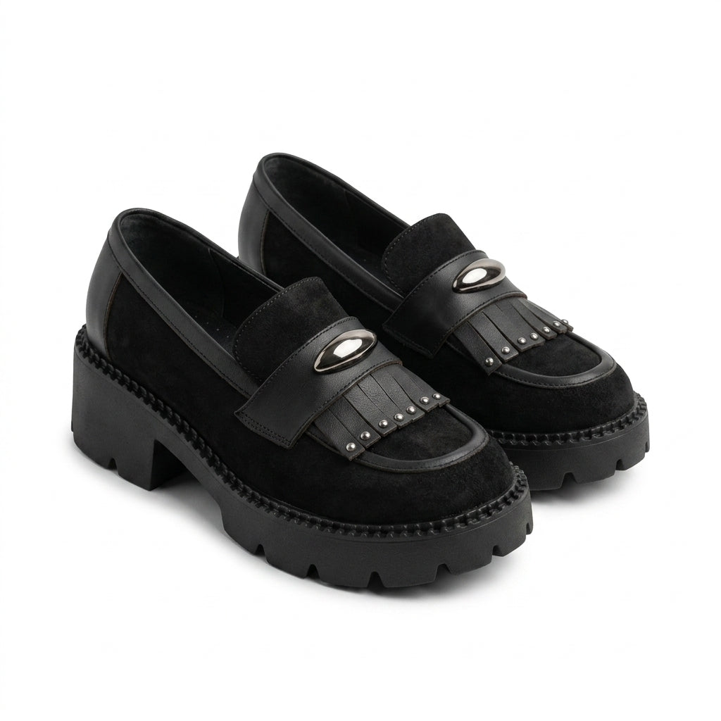 Pantofi dama BRUNA negru velur