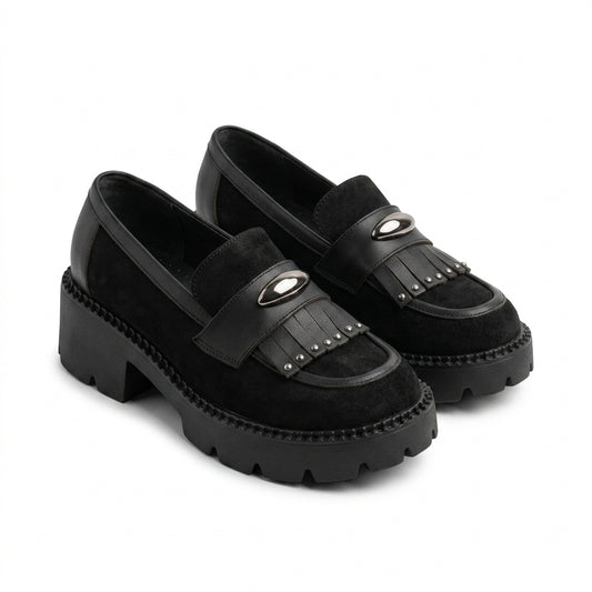 Pantofi dama BRUNA negru velur