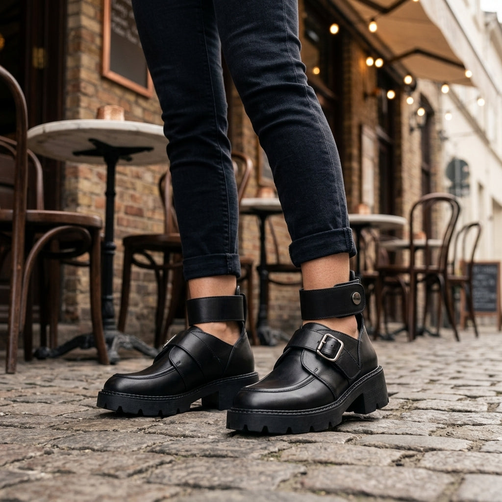 Pantofi dama 400 negru box