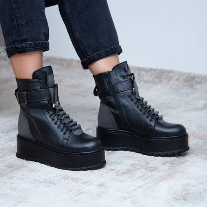 Ghete dama 150 negru gri