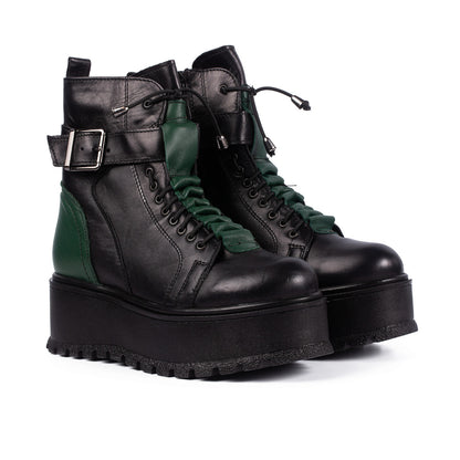 Ghete dama 150 negru verde