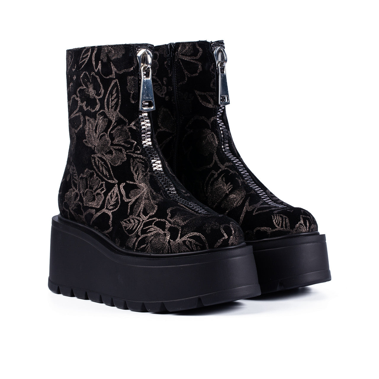 Ghete dama 153 negru floral