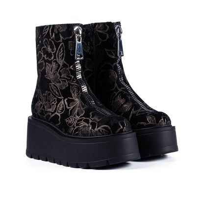 Ghete dama 153 negru floral