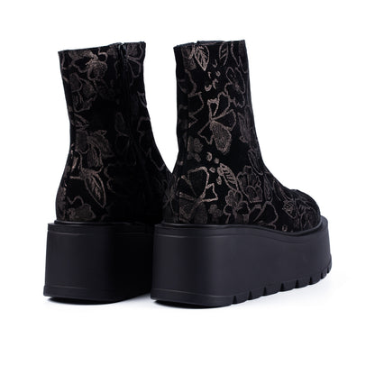 Ghete dama 153 negru floral