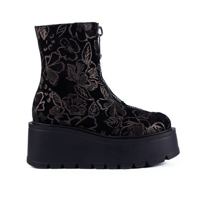 Ghete dama 153 negru floral