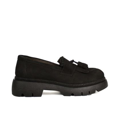 Pantofi casual 521 negru antilopa