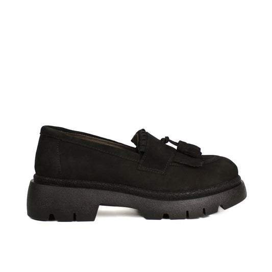 Pantofi casual 521 negru antilopa