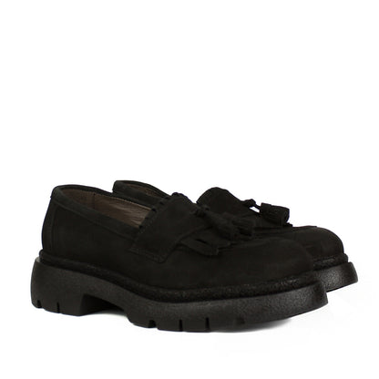 Pantofi casual 521 negru antilopa