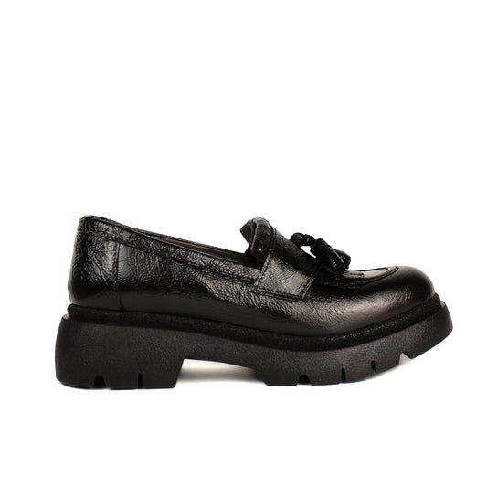 Pantofi casual 521 negru lac