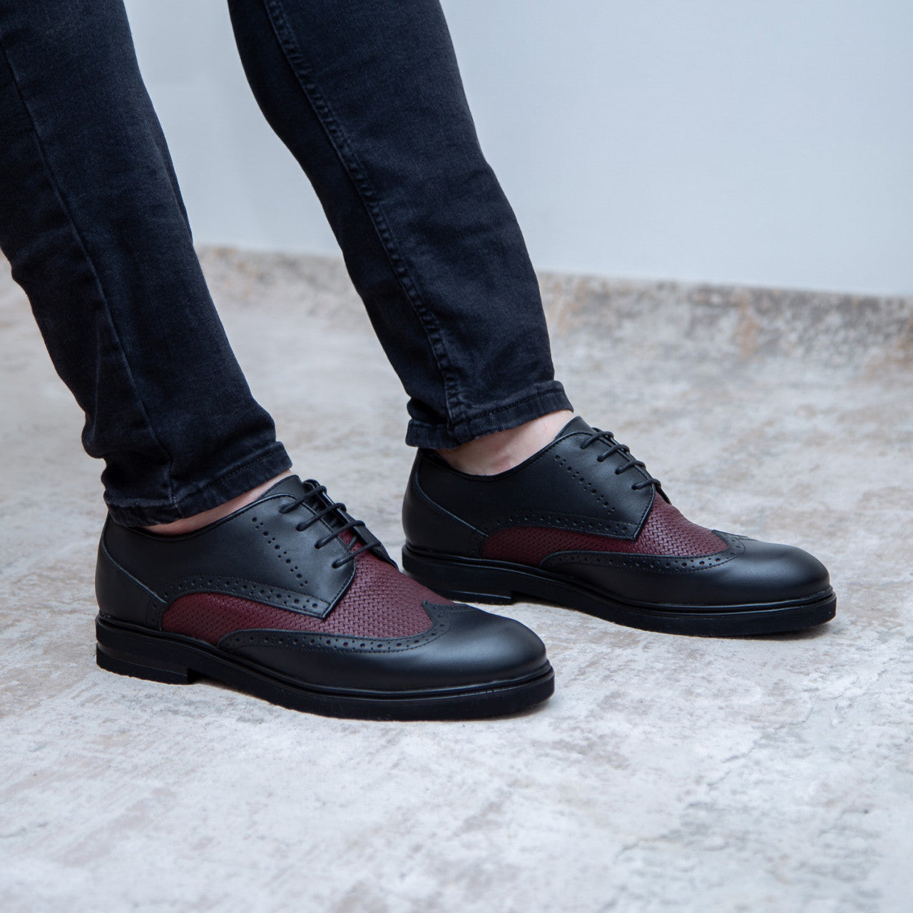 Pantofi casual barbati 373 bordo