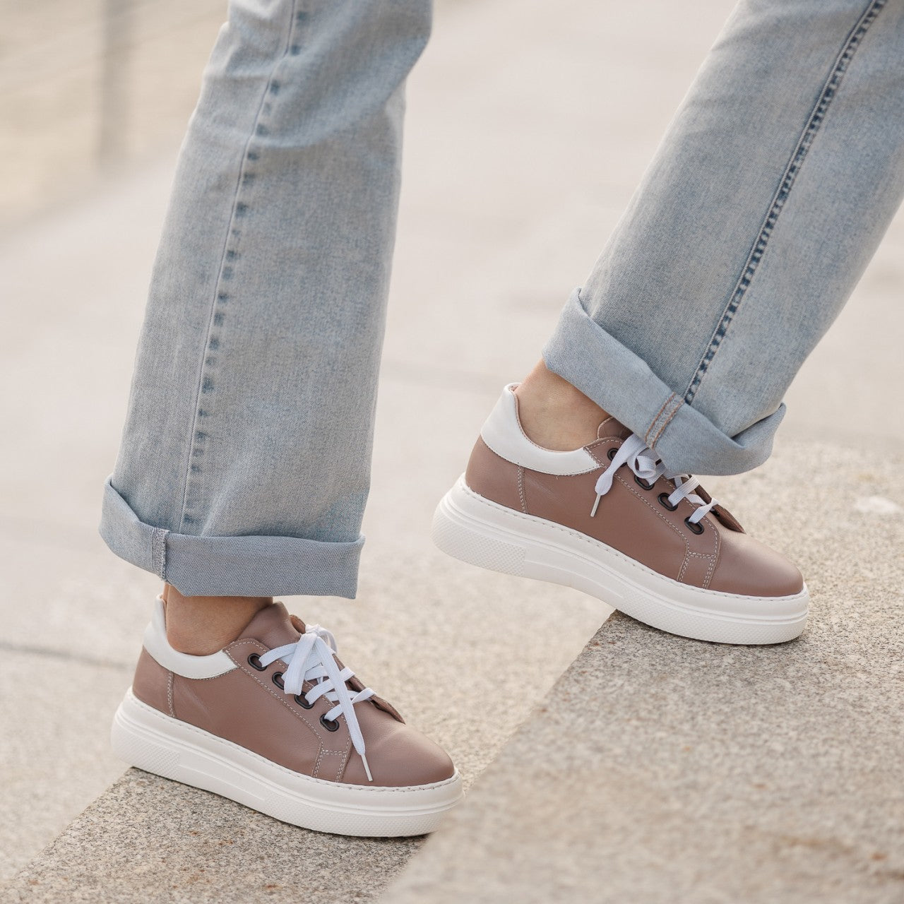 Pantofi casual dama 500 nude