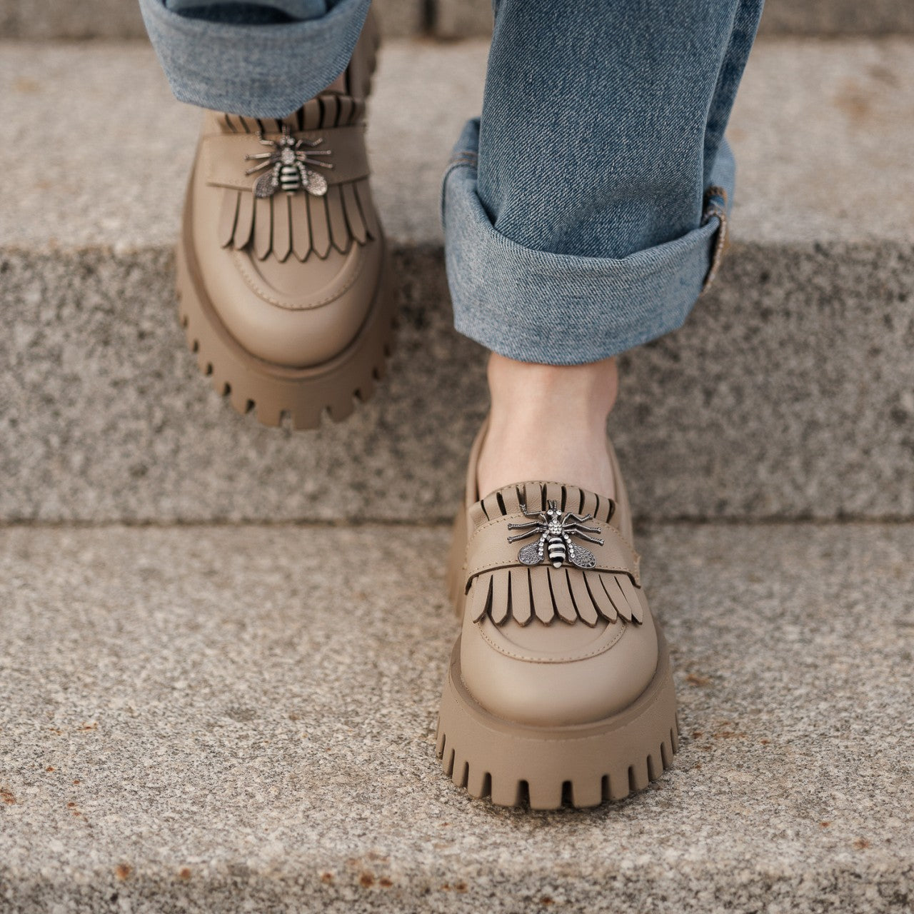 Pantofi casual dama 522 bej