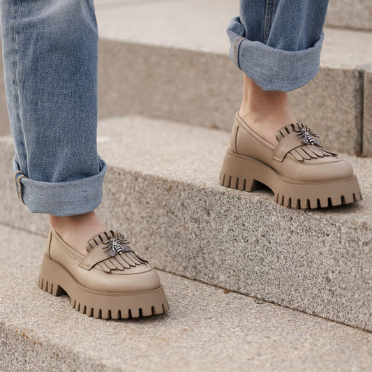 Pantofi casual dama 522 bej