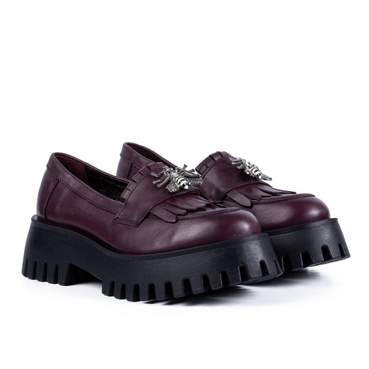 Pantofi casual dama 522 bordo