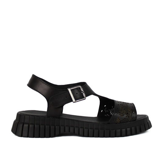 Sandale dama 011 negru laserat