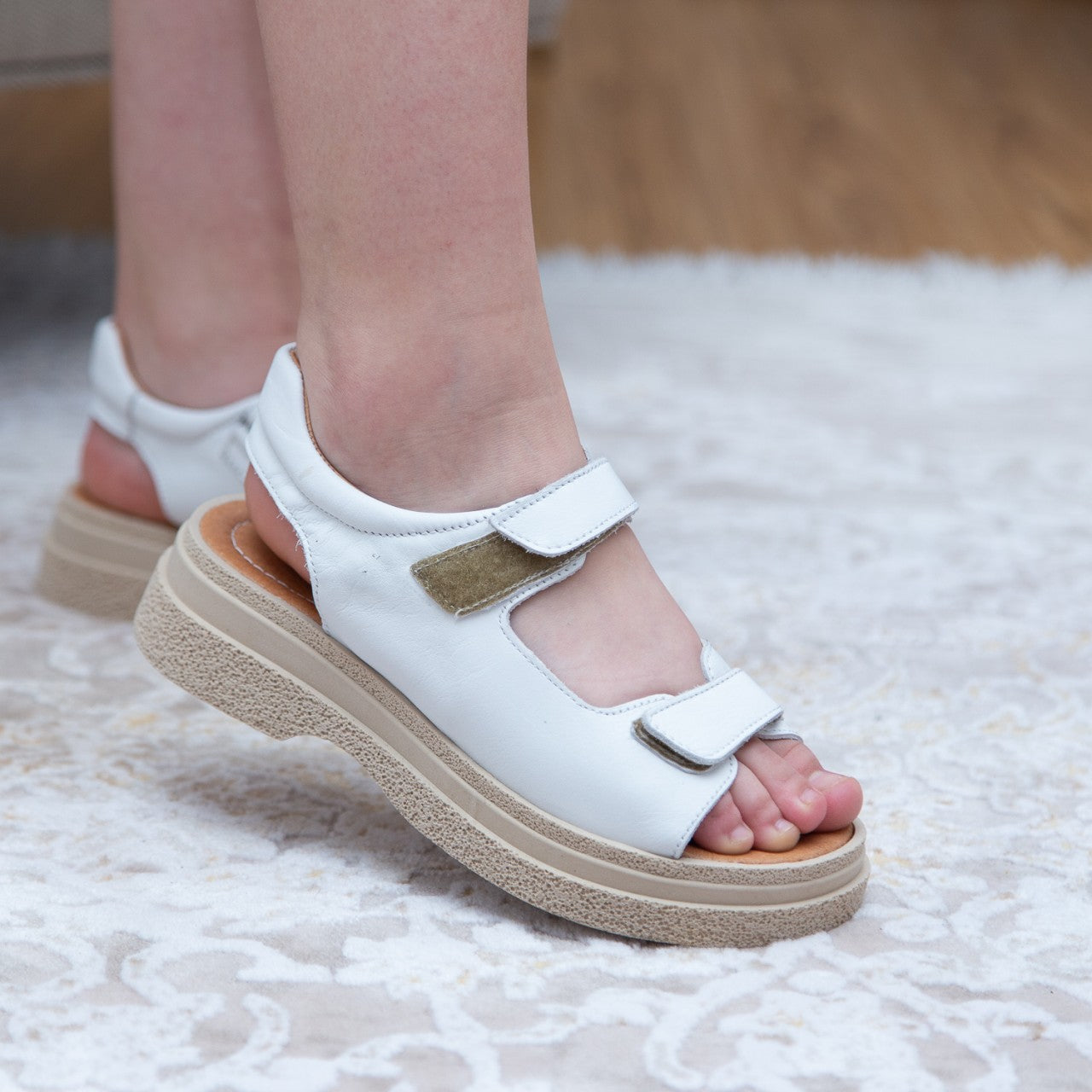 Sandale dama 122 alb