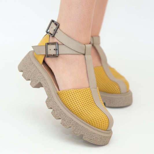 Sandale dama 3370 galben